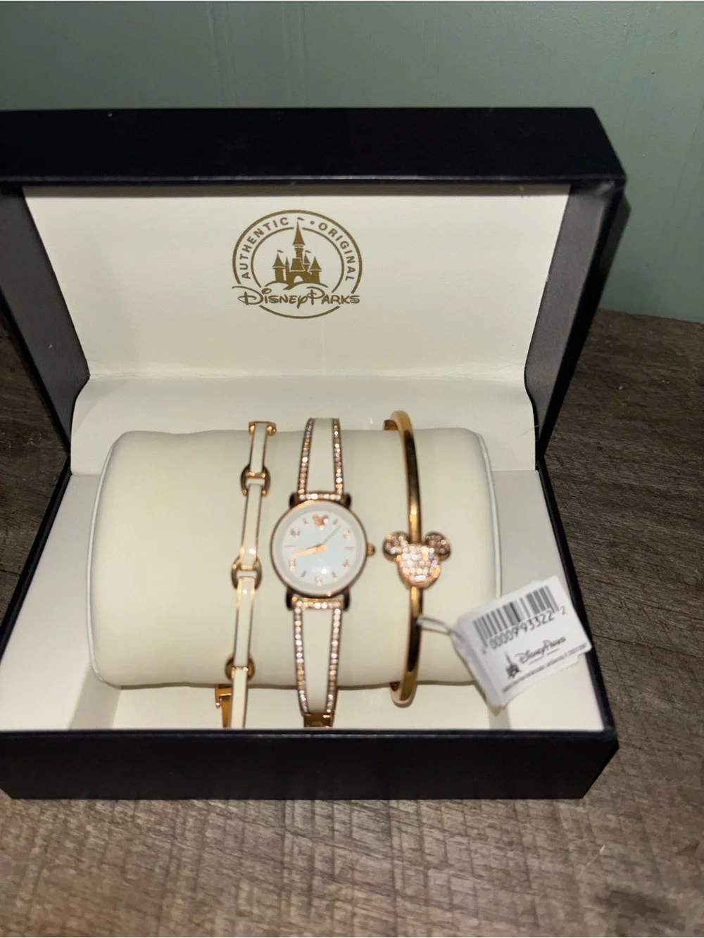 Disney Rose Gold-tone Mickey Mouse Watch and Bracelet Trio